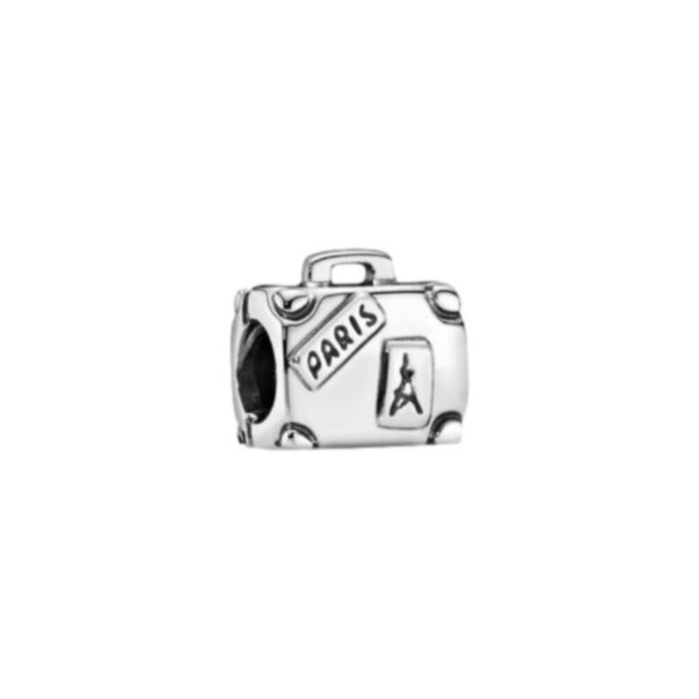 Pandora Sterling Silver Adventure Suitcase 2 sided Travel Charm  790362